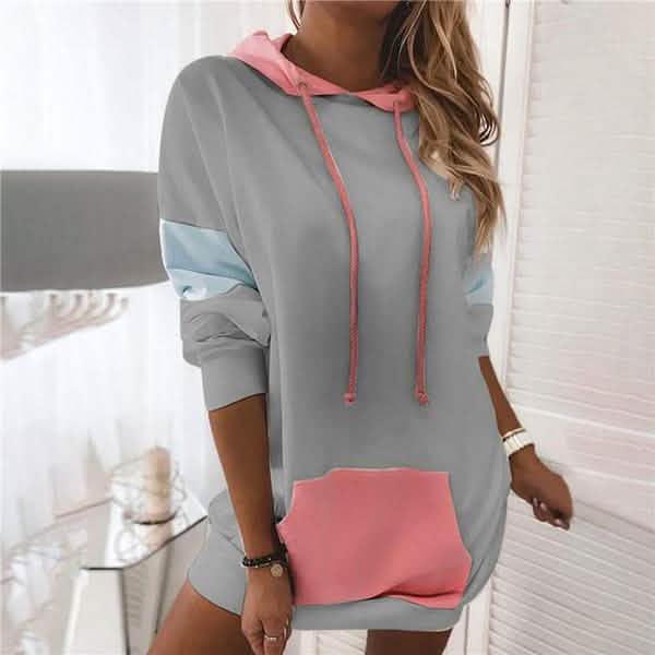 Women's Fashion Warm Loose Pullover Dress Gray Women's Dresses - Tophatter Daily Deals