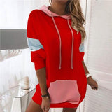 Women's Fashion Warm Loose Pullover Dress Red Women's Dresses - Tophatter Daily Deals