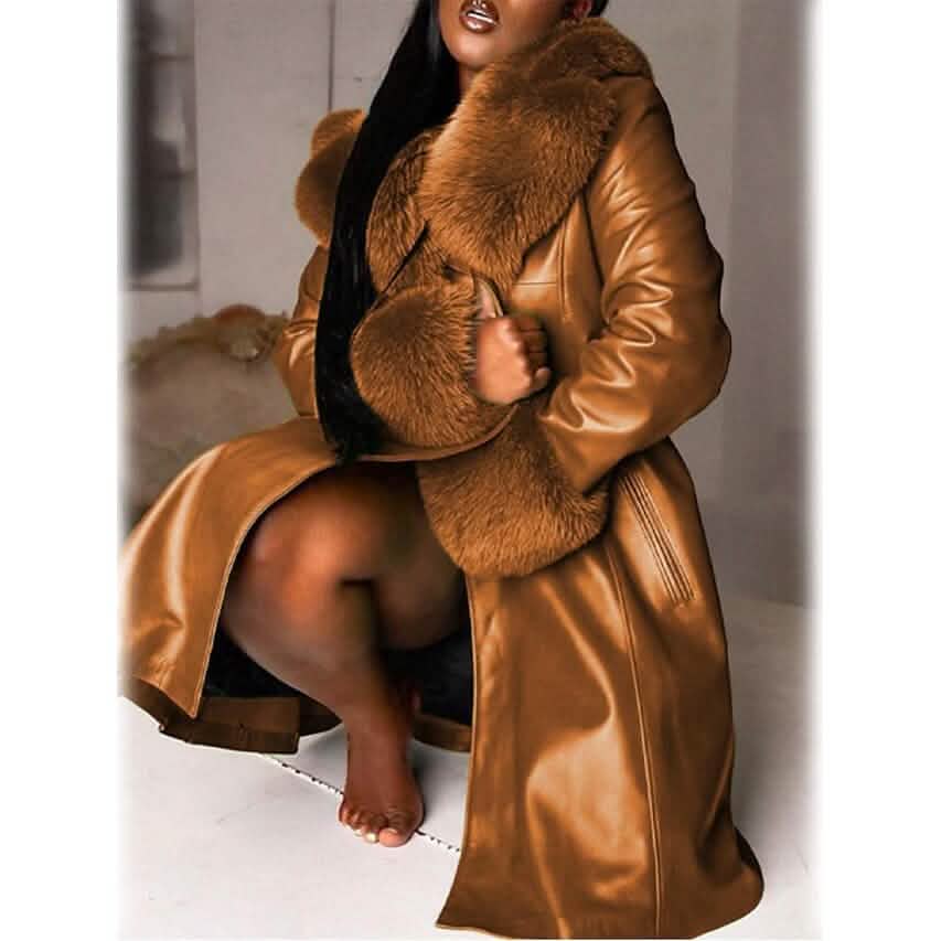 Women's Faux Leather Jacket Yellow Women's Outerwear - Tophatter Daily Deals
