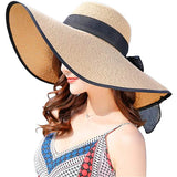 Women's Floppy Wide Brim Beach Hat Beige Hats - Tophatter Daily Deals