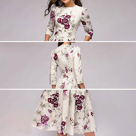 Women's Floral Vintage Dress Women's Dresses - Tophatter Daily Deals