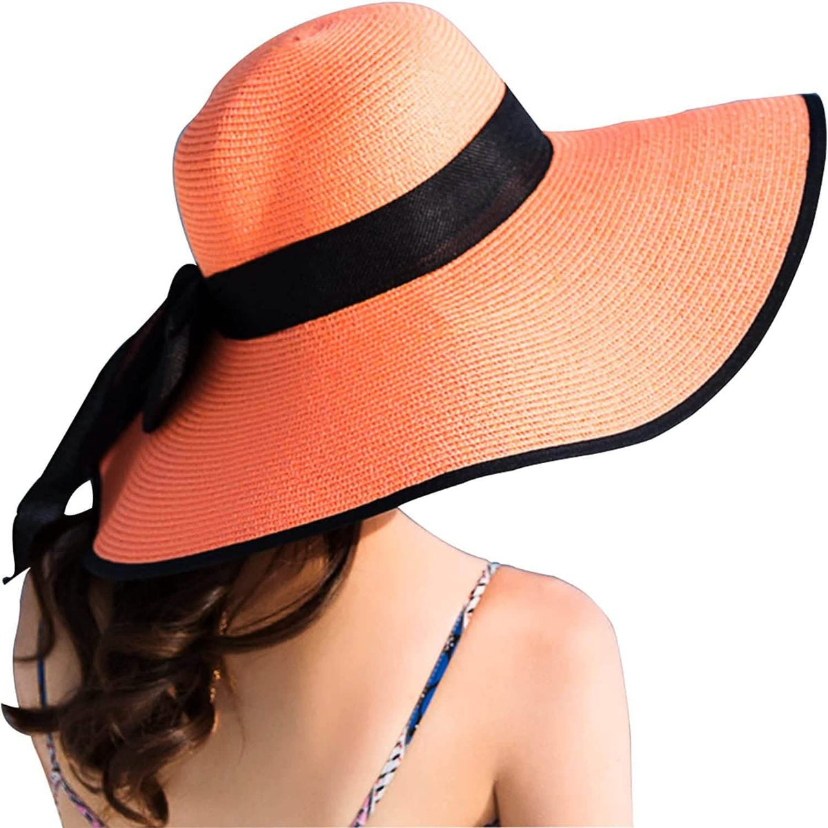 Women's Foldable Floppy Hat Orange Hats - Tophatter Daily Deals