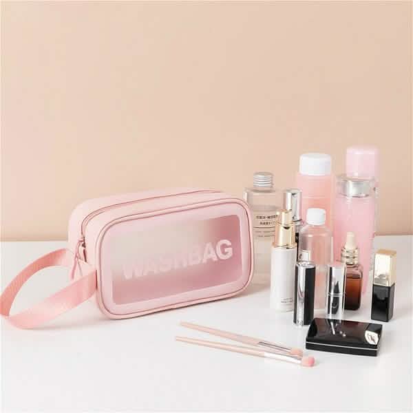 Women's Frosted Waterproof Cosmetic Bag Pink S Beauty & Personal Care - Tophatter Daily Deals