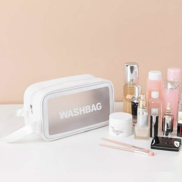 Women's Frosted Waterproof Cosmetic Bag White M Beauty & Personal Care - Tophatter Daily Deals