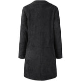 Women's Fuzzy Fleece Lapel Open Front Long Cardigan Coat Women's Outerwear - Tophatter Daily Deals