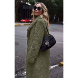 Women's Fuzzy Fleece Lapel Open Front Long Cardigan Coat Women's Outerwear - Tophatter Daily Deals