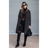 Women's Fuzzy Fleece Lapel Open Front Long Cardigan Coat Women's Outerwear - Tophatter Daily Deals