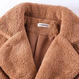 Women's Fuzzy Fleece Lapel Open Front Long Cardigan Coat Women's Outerwear - Tophatter Daily Deals