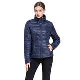 Women’s Goose Down Lightweight Puffer Jacket Navy Women's Outerwear - Tophatter Daily Deals
