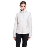 Women’s Goose Down Lightweight Puffer Jacket Vanilla Women's Outerwear - Tophatter Daily Deals
