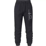 Women's Heartbeat Jogger Sweatpants Black Women's Loungewear - Tophatter Daily Deals