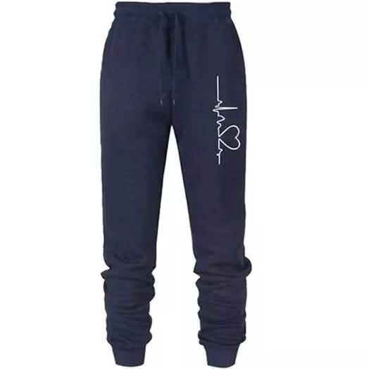 Women's Heartbeat Jogger Sweatpants Dark Blue Women's Loungewear - Tophatter Daily Deals