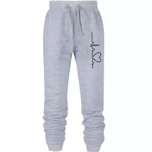 Women's Heartbeat Jogger Sweatpants Light Gray Women's Loungewear - Tophatter Daily Deals