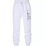 Women's Heartbeat Jogger Sweatpants White Women's Loungewear - Tophatter Daily Deals