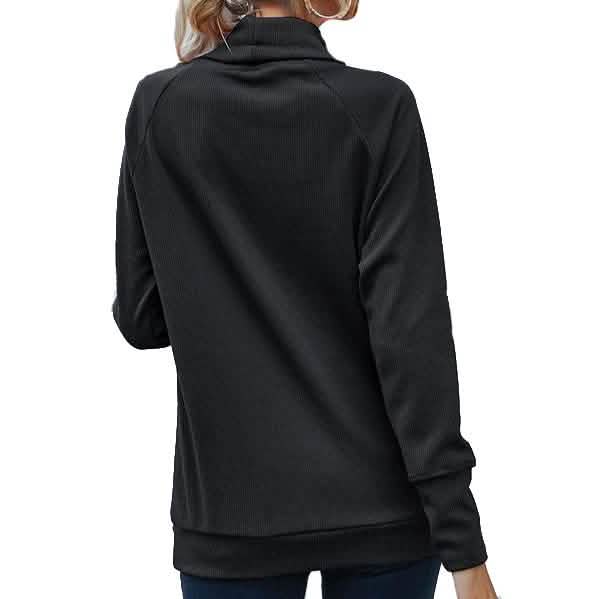 Women's High Collar Long Sleeve Lace Loose Pullover Top Hoodie Women's Tops - Tophatter Daily Deals