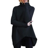 Women's High Neck Long Sweater Black Women's Tops - Tophatter Daily Deals