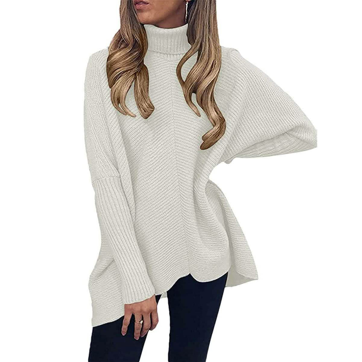 Women's High Neck Long Sweater Women's Tops - Tophatter Daily Deals