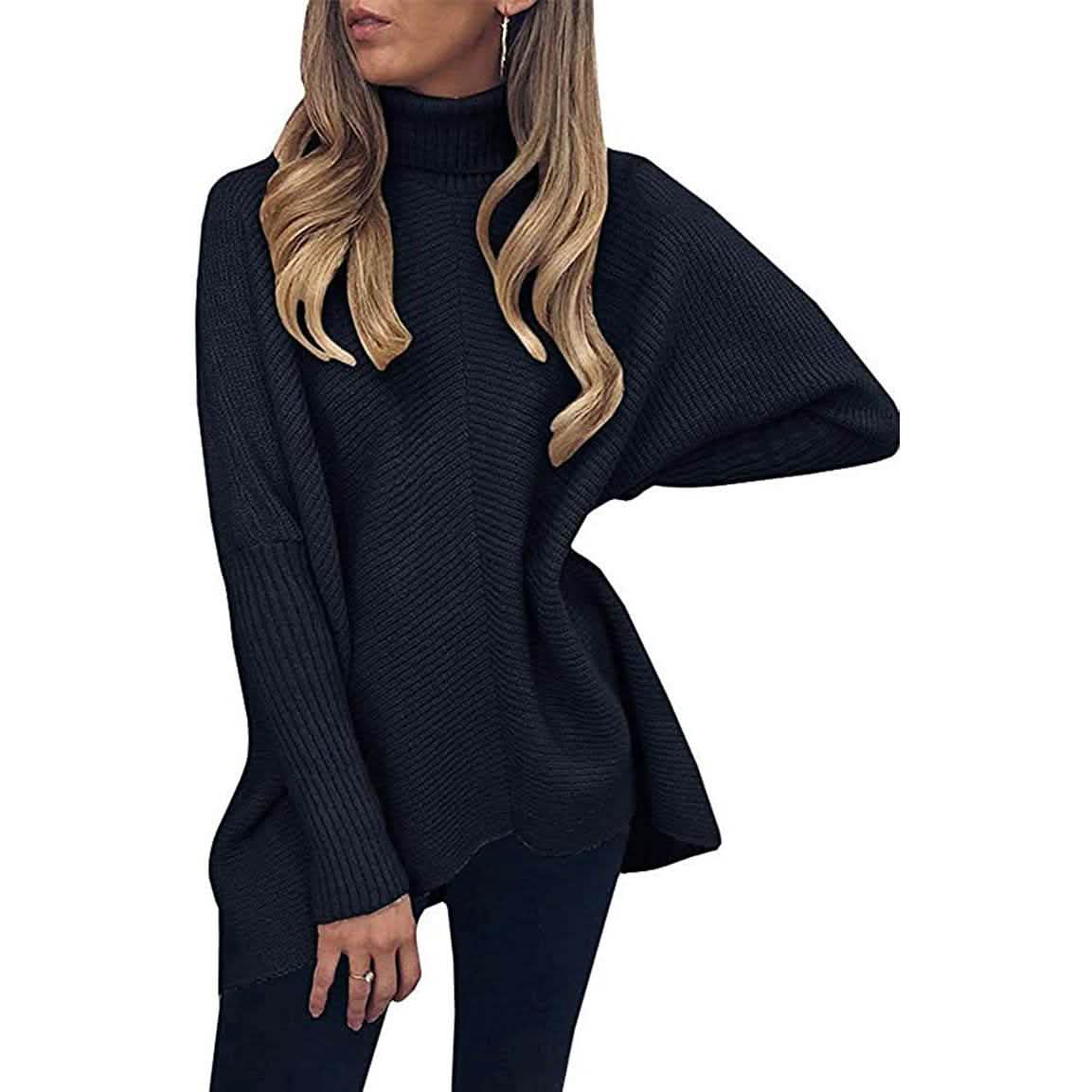 Women's High Neck Long Sweater Women's Tops - Tophatter Daily Deals