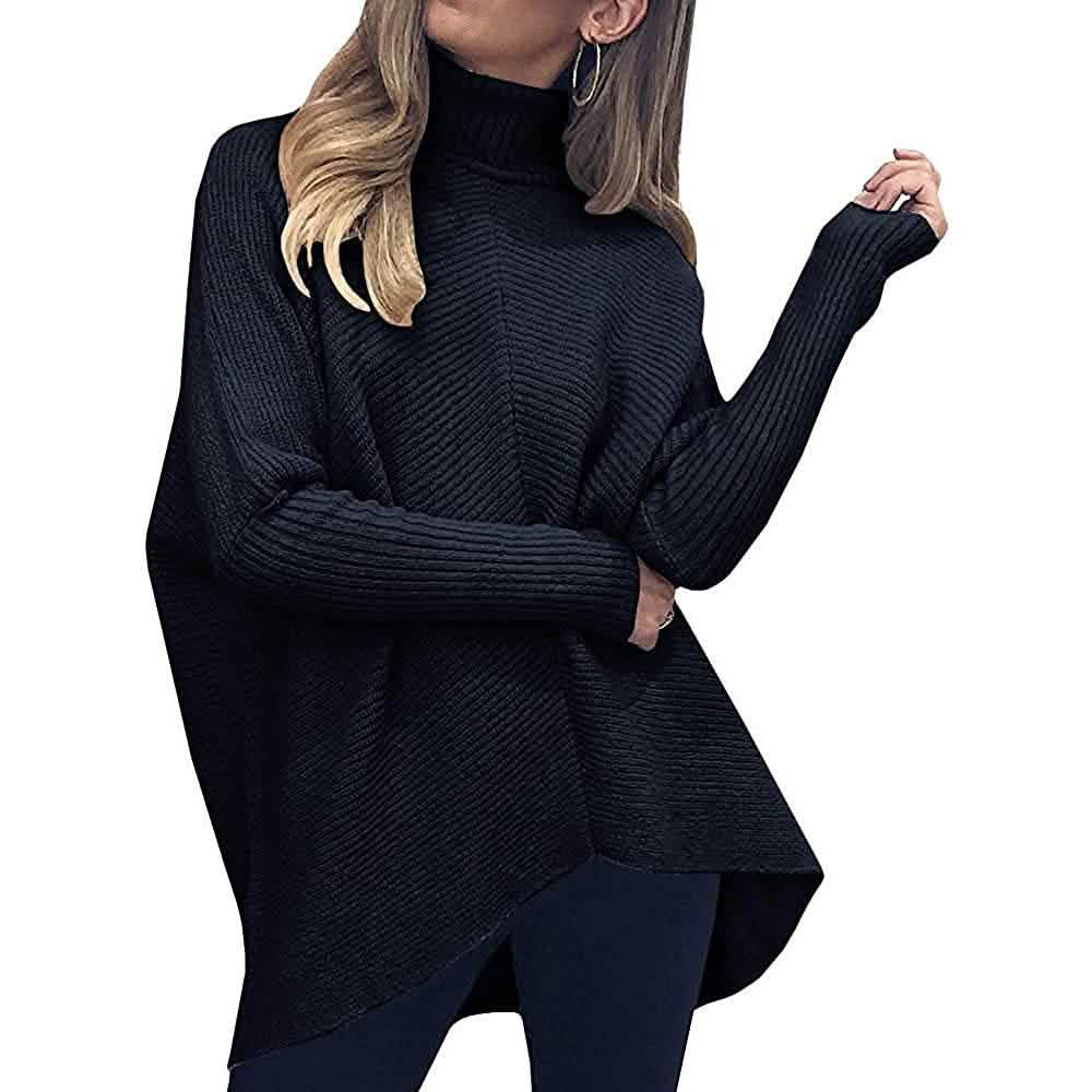 Women's High Neck Long Sweater Women's Tops - Tophatter Daily Deals