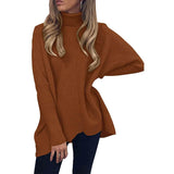 Women's High Neck Long Sweater Women's Tops - Tophatter Daily Deals
