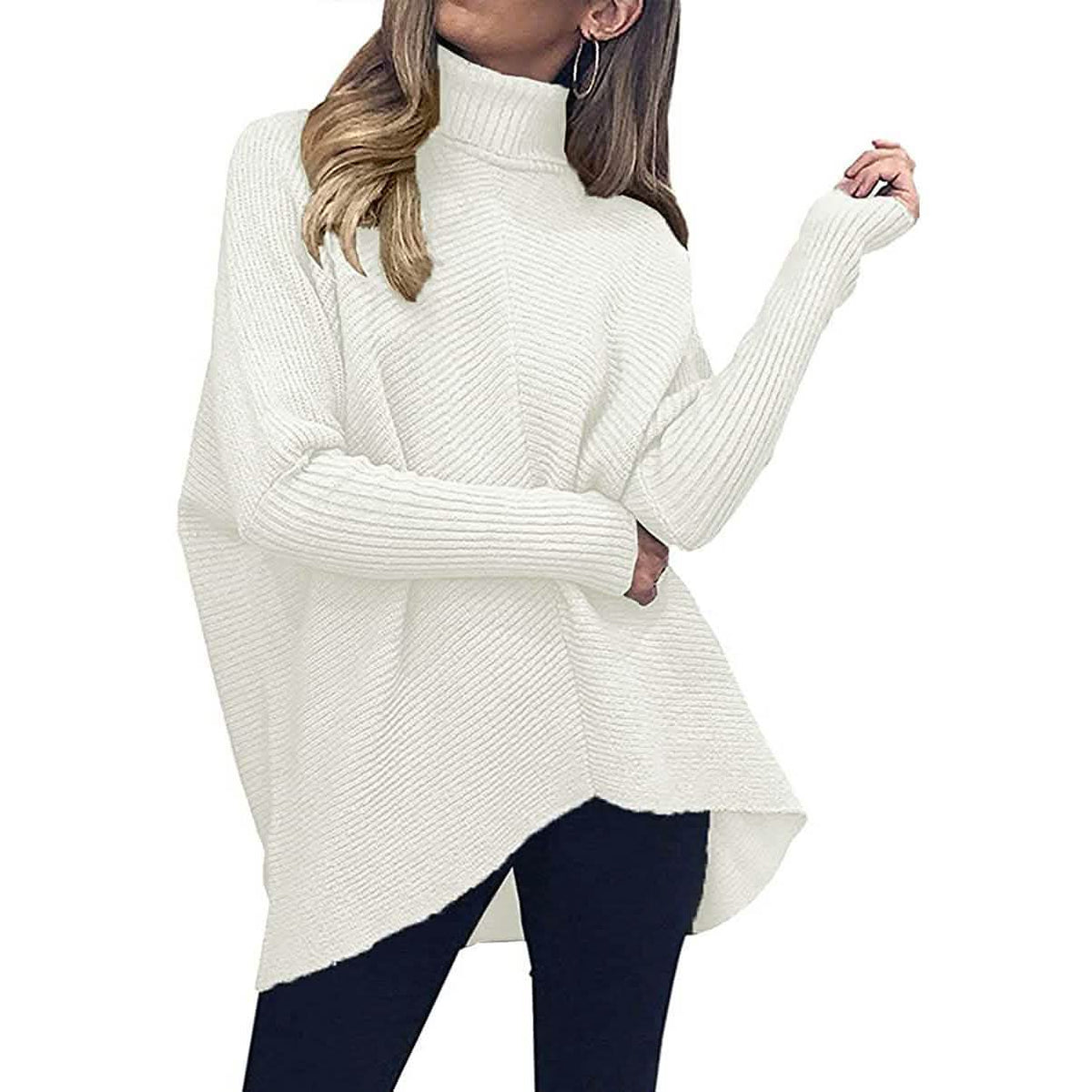 Women's High Neck Long Sweater Women's Tops - Tophatter Daily Deals