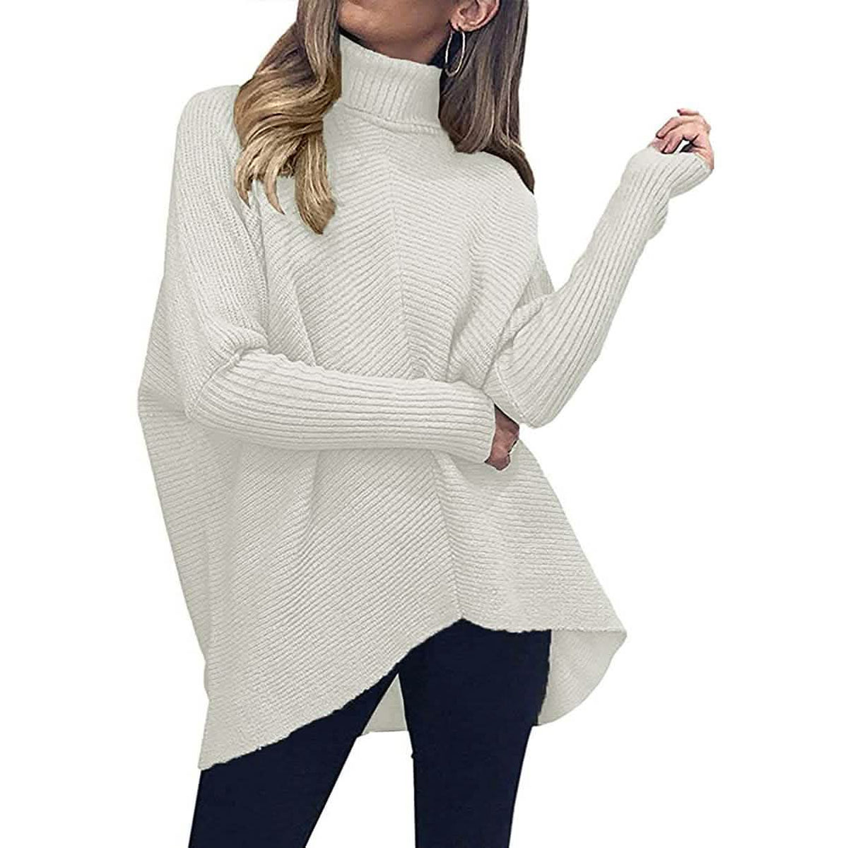 Women's High Neck Long Sweater Women's Tops - Tophatter Daily Deals