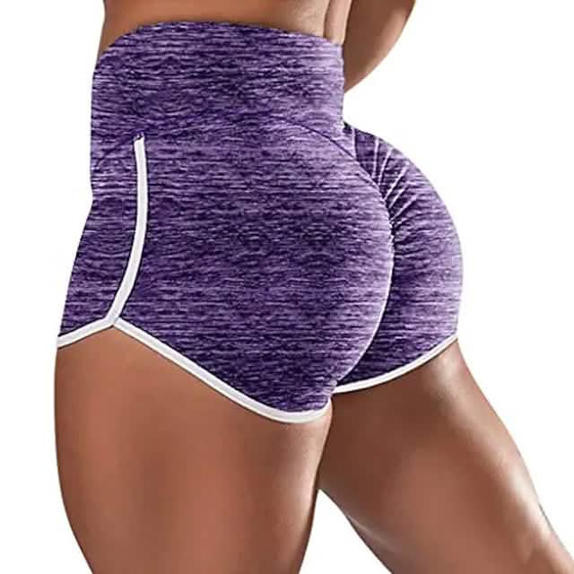 Women's High Waist Running Shorts Purple Women's Bottoms - Tophatter Daily Deals