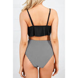 Women's High Waisted Falbala Bikini Set Women's Swimwear - Tophatter Daily Deals