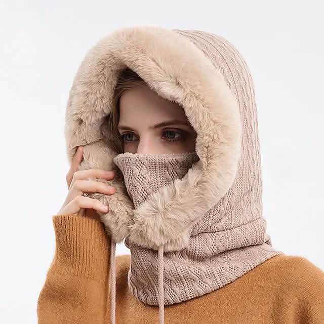 Women's Hiking Hat Winter Outdoor Thermal Warm Windproof Breathable Hat Beige Hats - Tophatter Daily Deals