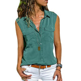 Women's Hiking Vest Sleeveless Top Teal Women's Tops - Tophatter Daily Deals