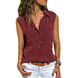 Women's Hiking Vest Sleeveless Top Wine Red Women's Tops - Tophatter Daily Deals
