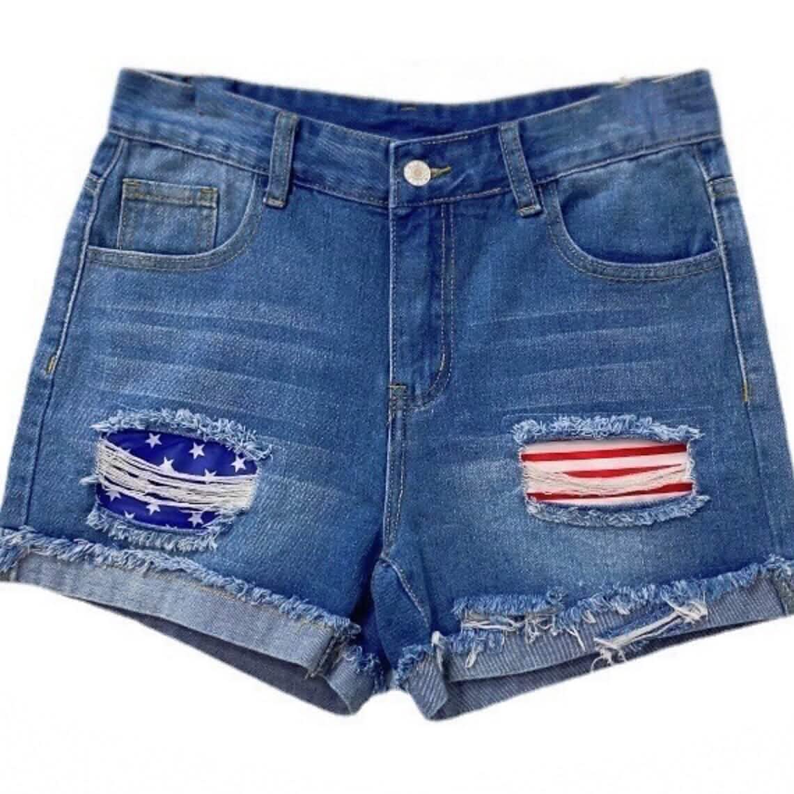 Women's Jeans Shorts Independence Day Denim Women's Bottoms - Tophatter Daily Deals