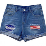 Women's Jeans Shorts Independence Day Denim Women's Bottoms - Tophatter Daily Deals