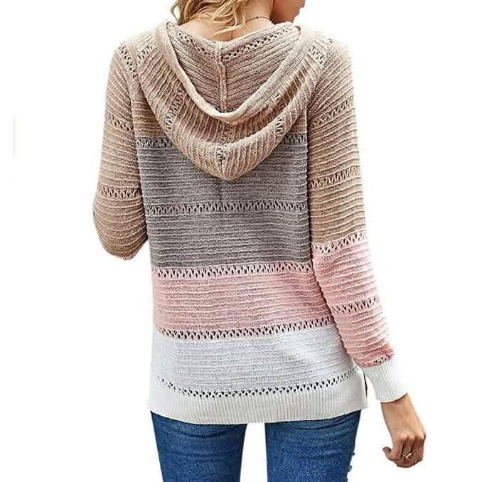 Women's Lightweight and Breathable Knit Hoodie Women's Tops - Tophatter Daily Deals