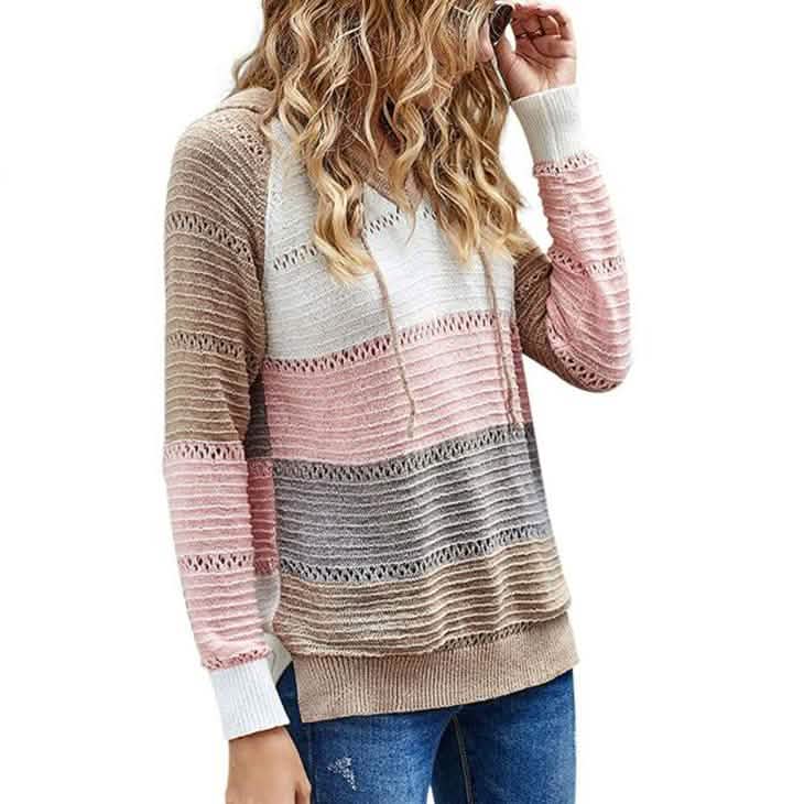 Women's Lightweight and Breathable Knit Hoodie Women's Tops - Tophatter Daily Deals