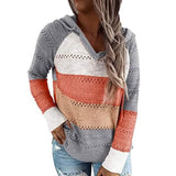 Women's Lightweight and Breathable Knit Hoodie Gray Women's Tops - Tophatter Daily Deals