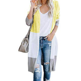 Women's Long Cardigan Sweater Coat Yellow Women's Outerwear - Tophatter Daily Deals