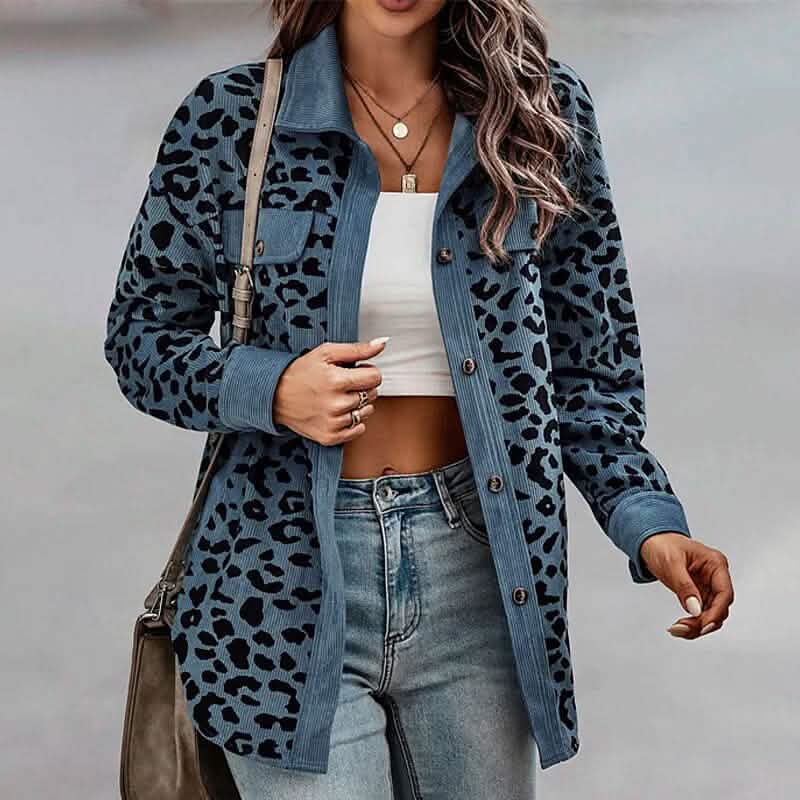 Women's Long Sleeve Casual Jacket Blue Women's Outerwear - Tophatter Daily Deals