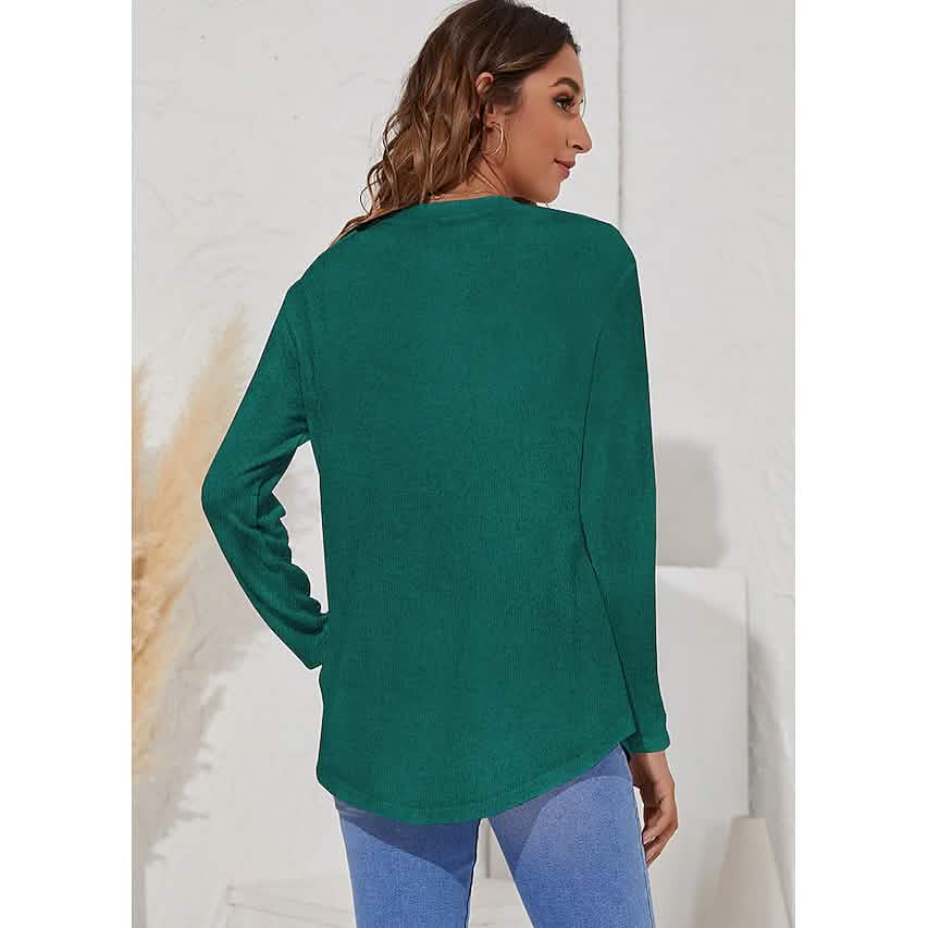 Women's Long Sleeve Crew Neck T-Shirt Women's Tops - Tophatter Daily Deals