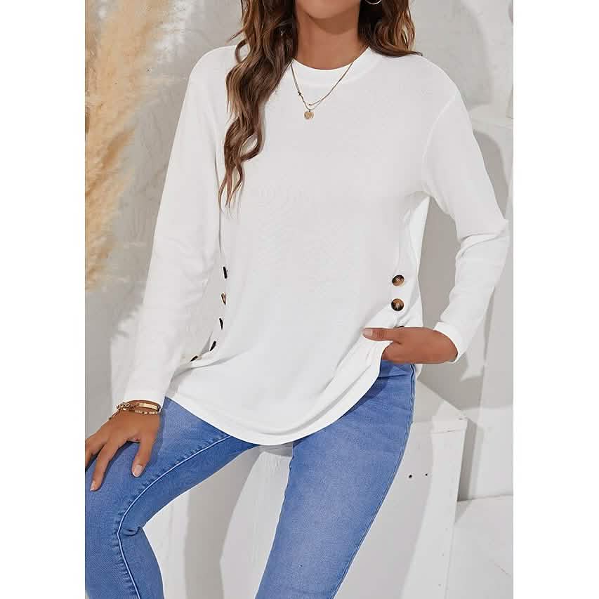 Women's Long Sleeve Crew Neck T-Shirt Women's Tops - Tophatter Daily Deals