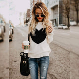 Women's Long Sleeve Crewneck Cute Heart Knitted Sweaters Women's Tops - Tophatter Daily Deals
