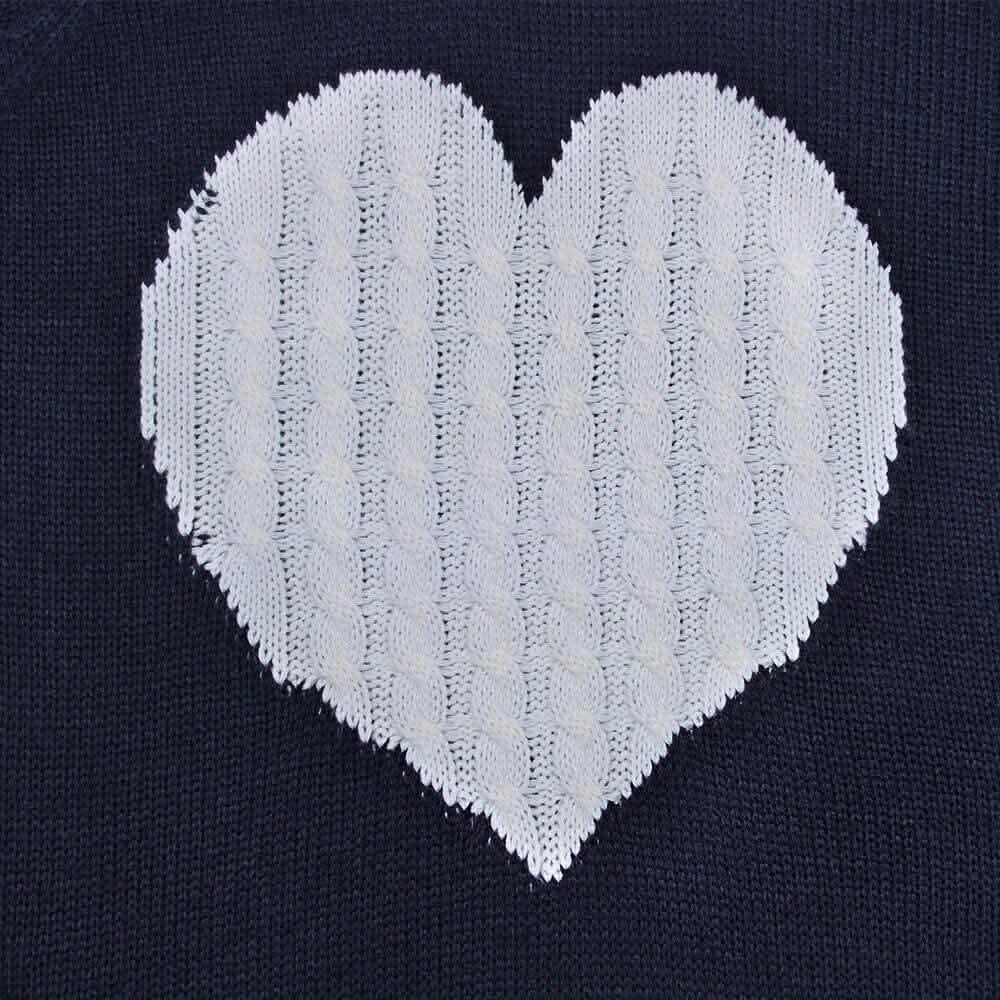 Women's Long Sleeve Crewneck Cute Heart Knitted Sweaters Women's Tops - Tophatter Daily Deals