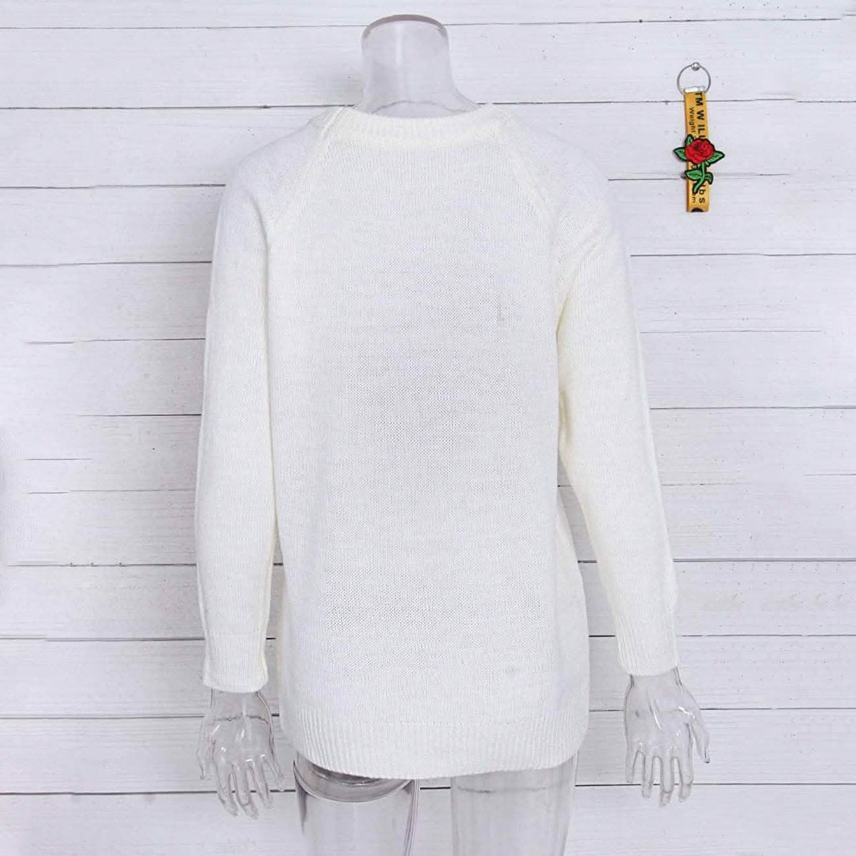 Women's Long Sleeve Crewneck Cute Heart Knitted Sweaters Women's Tops - Tophatter Daily Deals