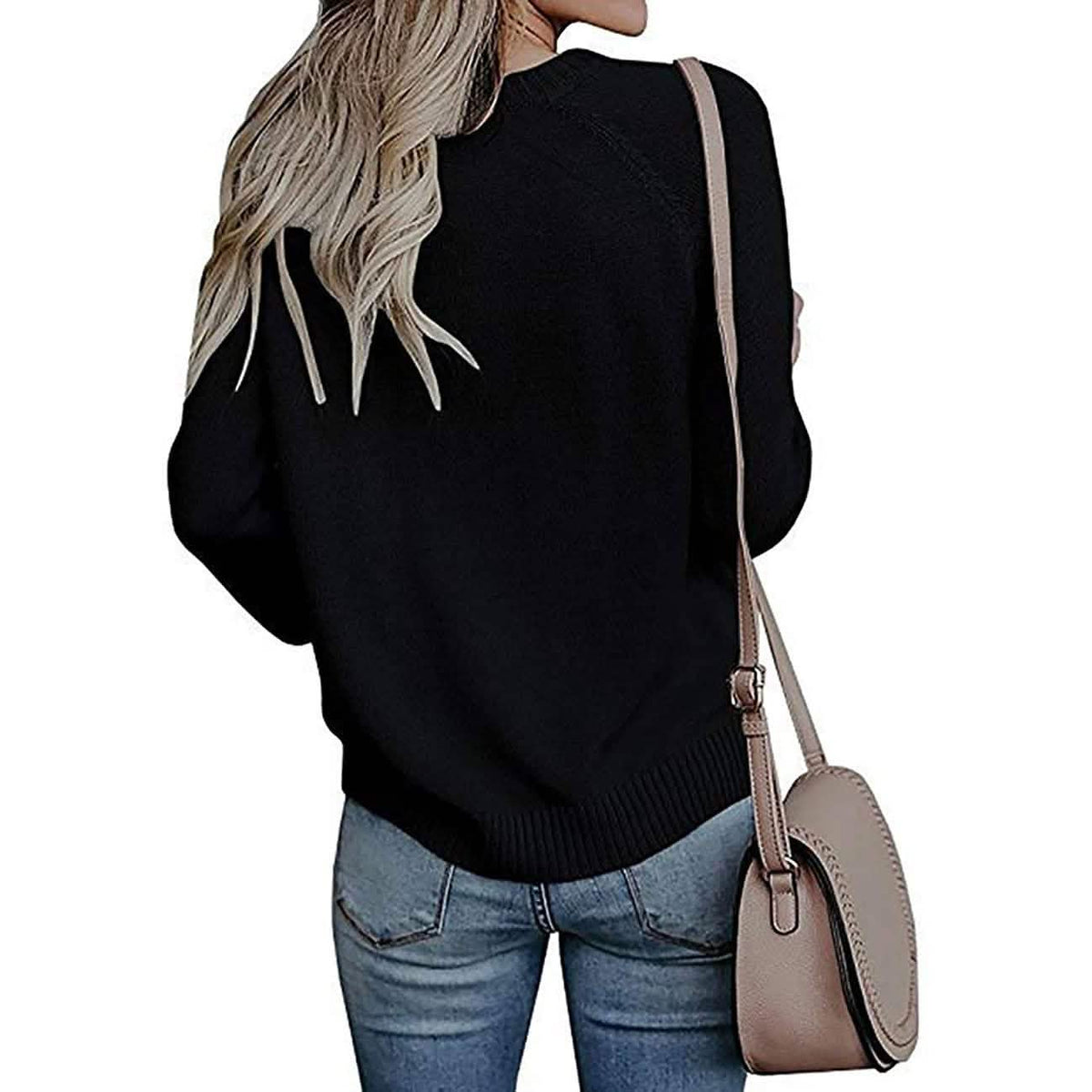Women's Long Sleeve Crewneck Cute Heart Knitted Sweaters Women's Tops - Tophatter Daily Deals
