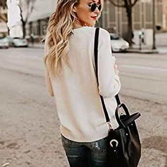 Women's Long Sleeve Crewneck Cute Heart Knitted Sweaters Women's Tops - Tophatter Daily Deals