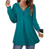 Women's Long Sleeve Hooded Tunic Tops Women's Tops - Tophatter Daily Deals