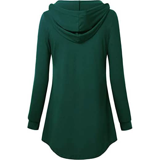 Women's Long Sleeve Hooded Tunic Tops Women's Tops - Tophatter Daily Deals