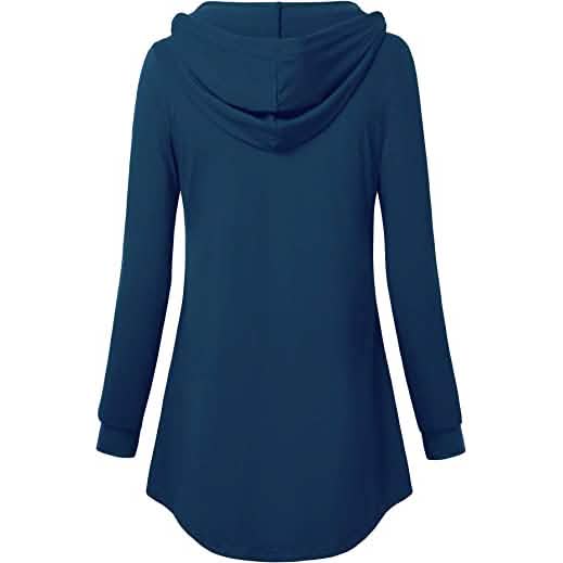 Women's Long Sleeve Hooded Tunic Tops Women's Tops - Tophatter Daily Deals