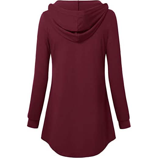 Women's Long Sleeve Hooded Tunic Tops Women's Tops - Tophatter Daily Deals