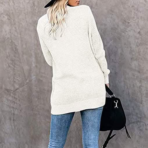 Women's Long Sleeve Knit Cardigan Sweater Women's Outerwear - Tophatter Daily Deals